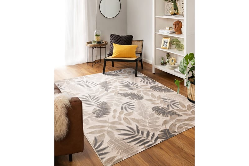 Leaves Wiltonmatta 78x150 cm Rektangulär - Grå - Textil & mattor - Mattor - Dörrmatta & hallmatta