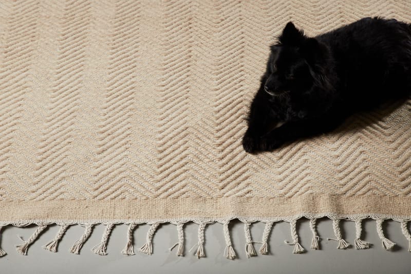 Loke Ullmatta 160x230 cm Rektangulär - Beige - Textil & mattor - Mattor - Modern matta - Ullmatta