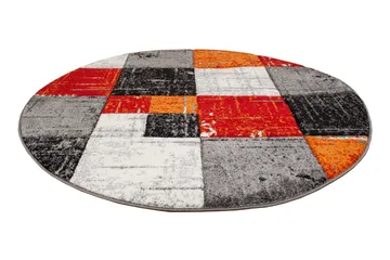 London Square Friezematta Rund 240 - Röd/Orange - Textil & mattor - Mattor - Modern matta - Wiltonmattor