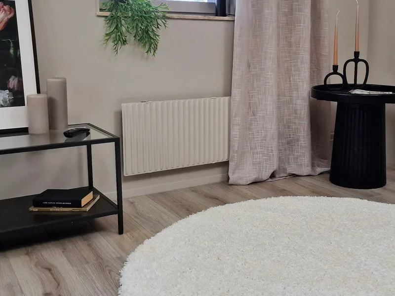 Lounge Ryamatta 200 cm Rund - Vit - Textil & mattor - Mattor - Modern matta - Ryamatta & luggmatta