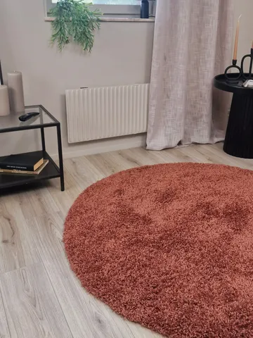 Lounge Ryamatta 240 cm Rund - Koppar - Textil & mattor - Mattor - Modern matta - Ryamatta & luggmatta