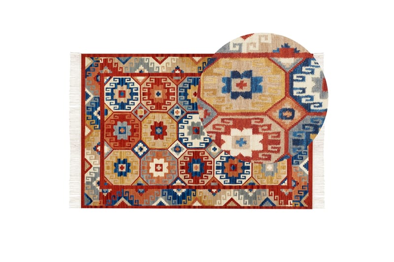 Lusarat Ullmatta 200x300 cm - Röd - Textil & mattor - Mattor - Modern matta - Ullmatta