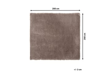 Lyme Matta Lång Lugg 200x200 cm - Ljusbrun - Textil & mattor - Mattor - Modern matta - Ryamatta & luggmatta