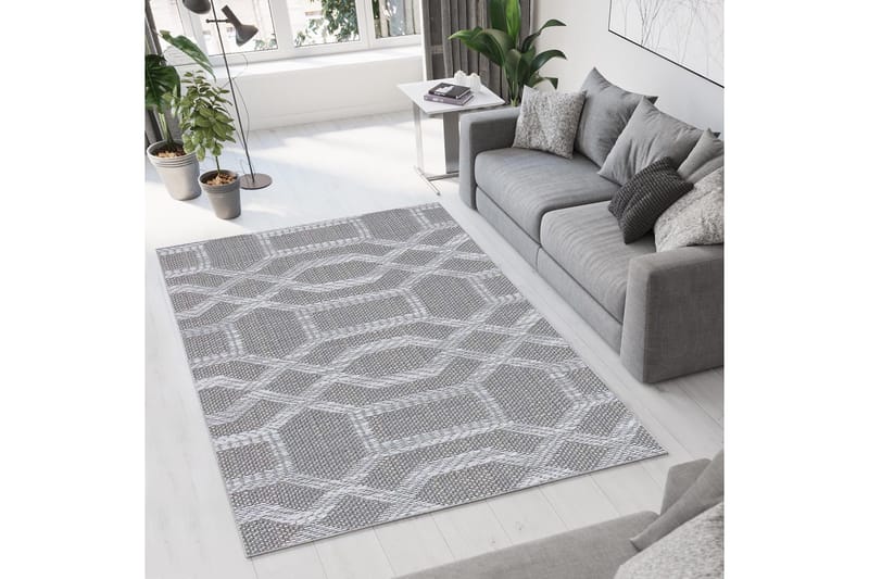 Magma Bomullsmatta 100x150 cm Rektangulär - Grå - Textil & mattor - Mattor - Modern matta - Bomullsmatta