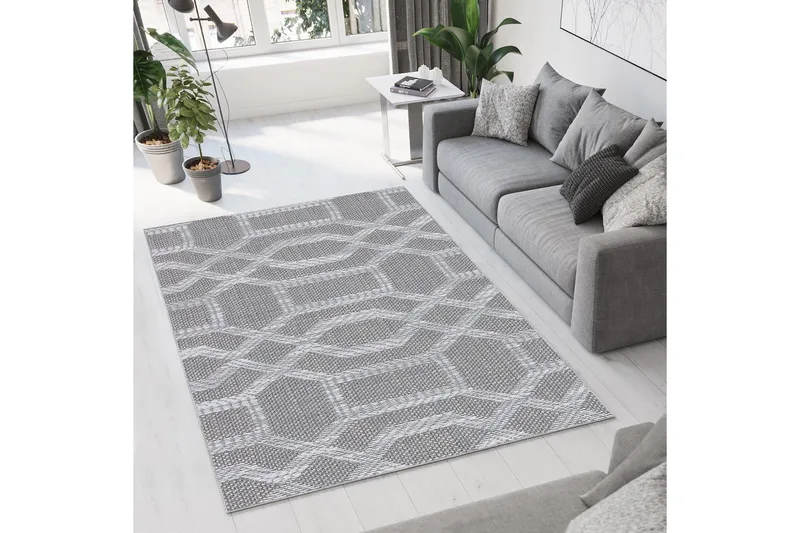 Magma Bomullsmatta 100x200 cm Rektangulär - Grå - Textil & mattor - Mattor - Modern matta - Bomullsmatta