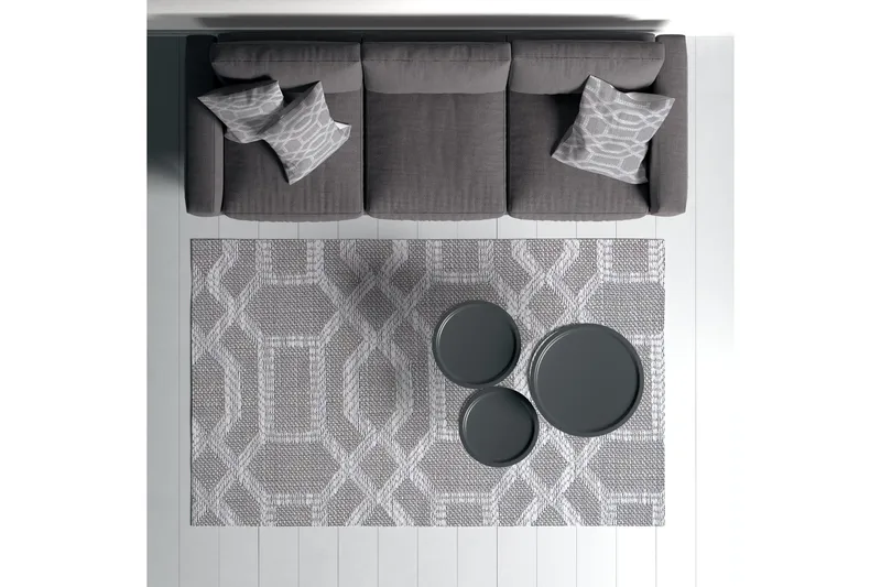 Magma Bomullsmatta 180x280 cm Rektangulär - Grå - Textil & mattor - Mattor - Modern matta - Bomullsmatta