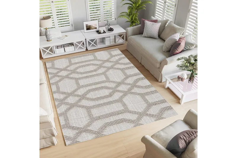 Maltina Bomullsmatta 120x180 cm Rektangulär - Grå - Textil & mattor - Mattor - Modern matta - Bomullsmatta