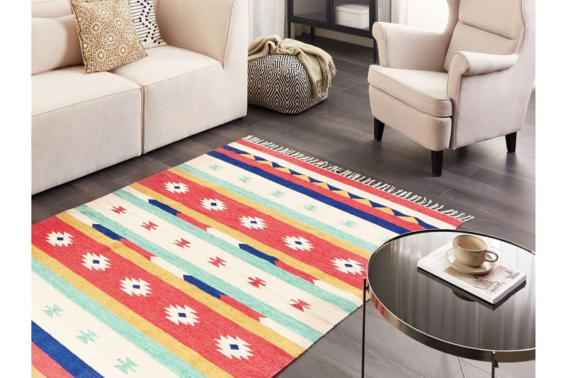 Margara Bomullsmatta 140x200 cm - Röd - Textil & mattor - Mattor - Modern matta - Bomullsmatta
