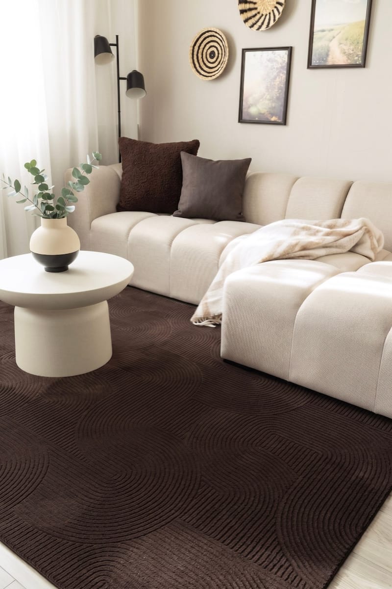Maskinvävd Matta Castello Art 240x340 cm - Choklad - Textil & mattor - Mattor - Modern matta - Wiltonmattor