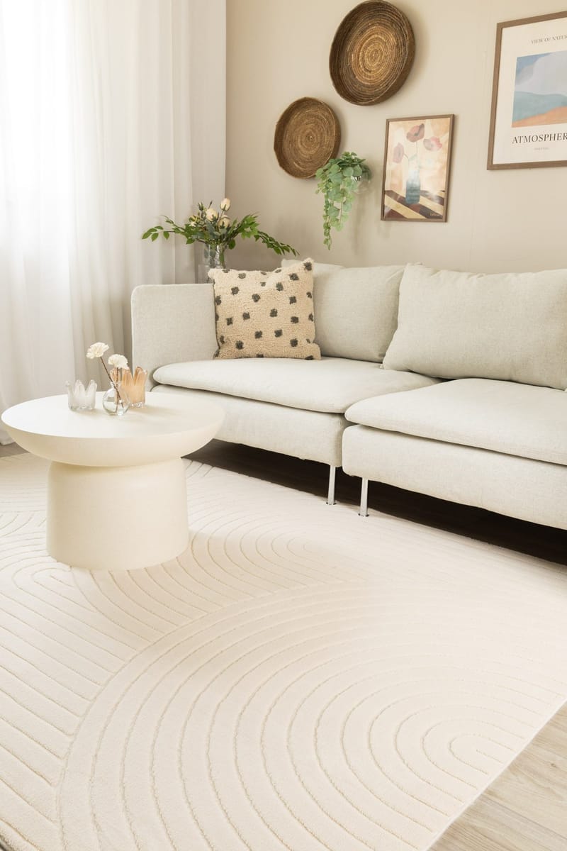 Maskinvävd Matta Cozy Zen 155x230 cm - Natur - Textil & mattor - Mattor - Modern matta - Wiltonmattor
