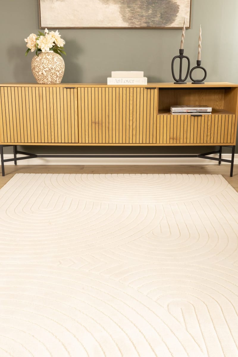 Maskinvävd Matta Cozy Zen 155x230 cm - Natur - Textil & mattor - Mattor - Modern matta - Wiltonmattor