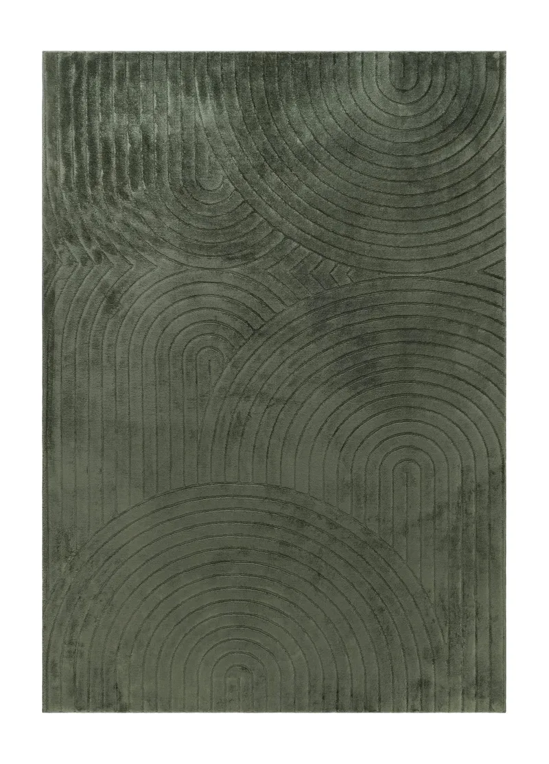 Maskinvävd Matta Cozy Zen 155x230 cm, Smaragdgrön