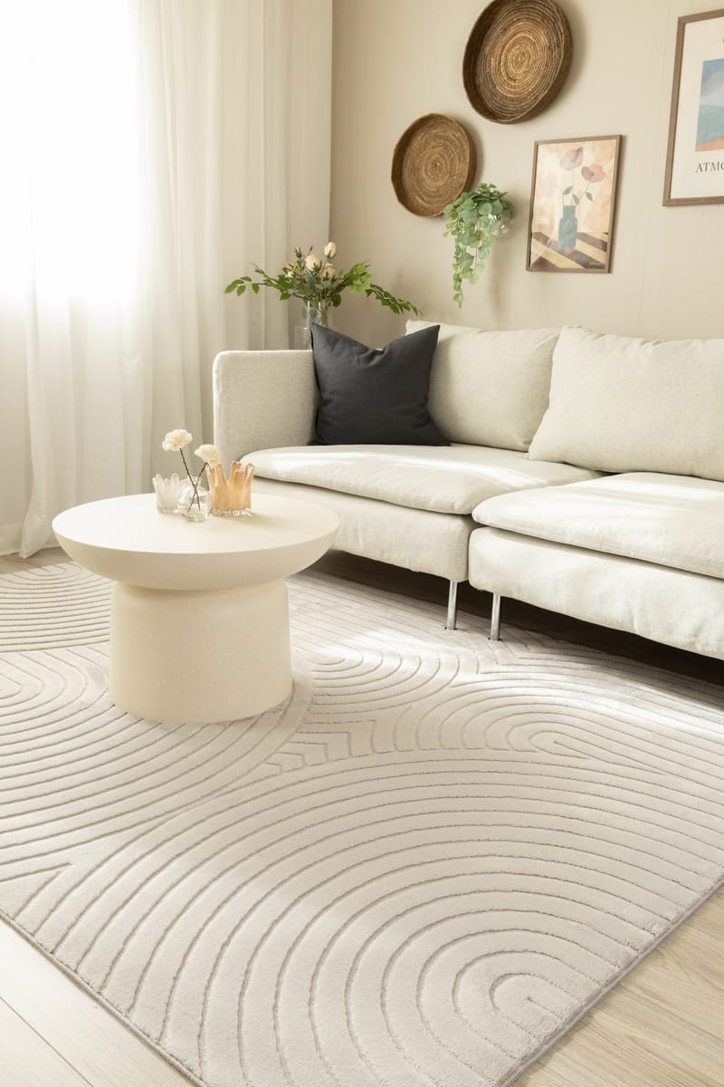 Maskinvävd Matta Cozy Zen 200x290 cm - Grå - Textil & mattor - Mattor - Modern matta - Wiltonmattor