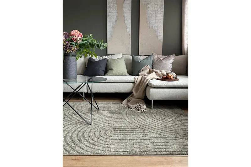 Maskinvävd Matta Genova Zen - 240x340 cm, Grön - Textil & mattor - Mattor - Modern matta - Wiltonmattor