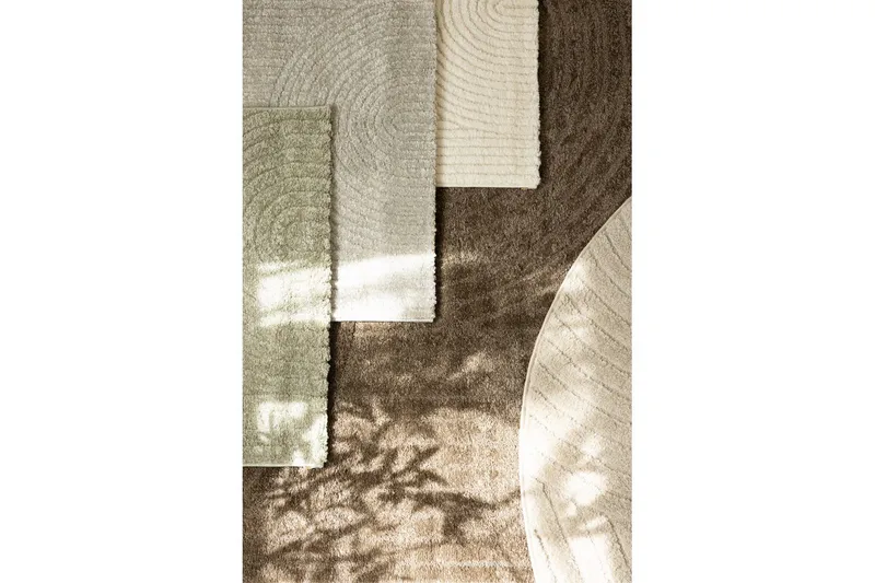 Maskinvävd Matta Genova Zen Rund - 120x120 cm, Mocca - Textil & mattor - Mattor - Modern matta - Wiltonmattor