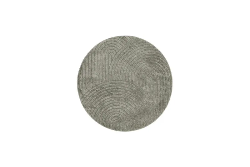 Maskinvävd Matta Genova Zen Rund - 200x200 cm, Grön - Textil & mattor - Mattor - Modern matta - Wiltonmattor