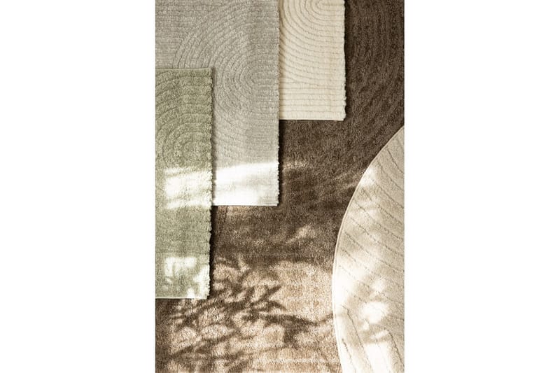 Maskinvävd Matta Genova Zen Rund - 200x200 cm, Mocca - Textil & mattor - Mattor - Modern matta - Wiltonmattor