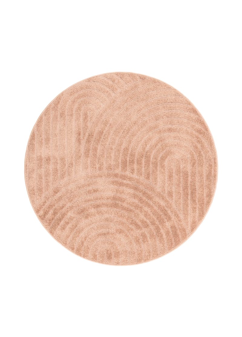 Maskinvävd Matta Genova Zen Rund 240 cm, Peach