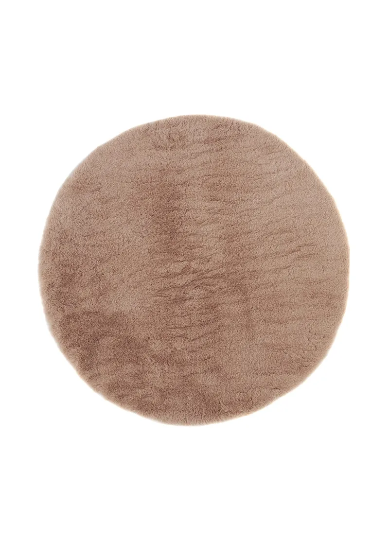 Maskinvävd Matta Heaven Deluxe Rund 160 cm, Mörklinne