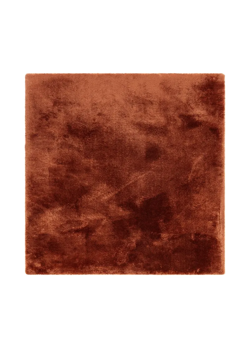 Maskinvävd Matta Novelle Kravdratisk 240x240 cm, Koppar