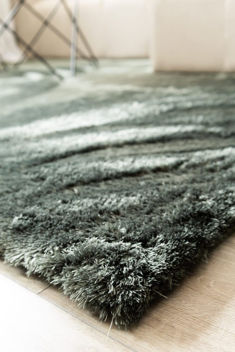 Maskinvävd Matta Novelle Kravdratisk 240x240 cm - Sammetsgrön - Textil & mattor - Mattor - Modern matta - Ryamatta & luggmatta