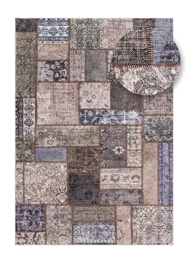 Maskinvävd Matta Tarfaya Patch gång 80x300 cm - Smaragdgrön - Textil & mattor - Mattor - Modern matta - Gångmattor