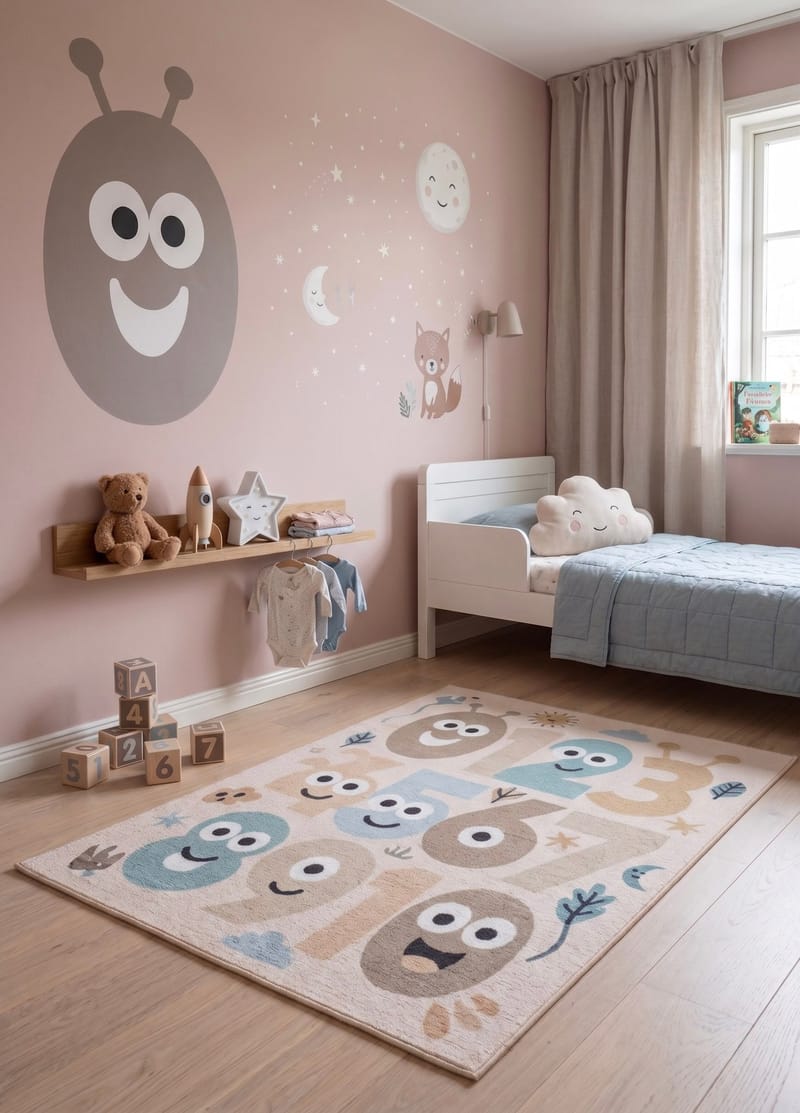Maskinvävd Matta Play Numbers 140x200 cm - Linne - Textil & mattor - Mattor - Modern matta - Wiltonmattor