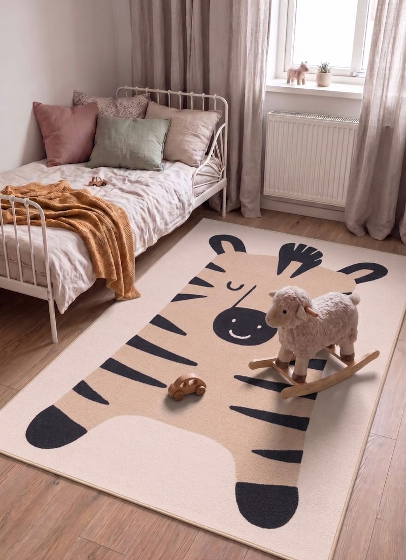 Maskinvävd Matta Play Zebra 140x200 cm - Linne - Textil & mattor - Mattor - Modern matta - Wiltonmattor