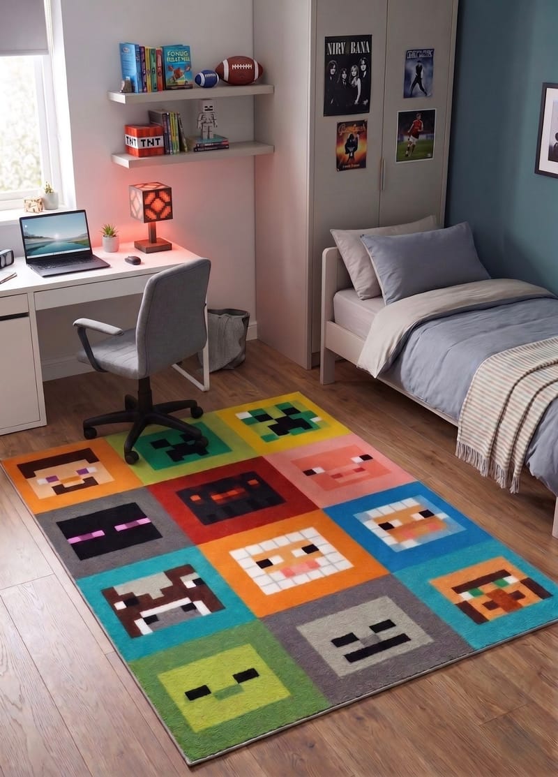 Maskinvävd Matta Play Mining 120x160 cm - Multi - Textil & mattor - Mattor - Modern matta - Wiltonmattor