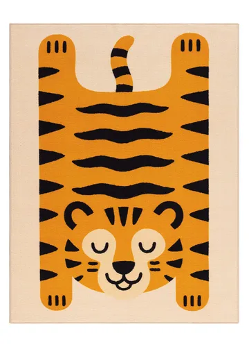 Maskinvävd Matta Play Tiger 140x200 cm - Linne - Textil & mattor - Mattor - Modern matta - Wiltonmattor