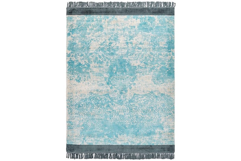 Matta Akarsu - Blå, beige, 140x200 cm - Textil & mattor - Mattor - Modern matta - Viskosmatta & konstsilkesmatta