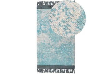 Matta Akarsu - Blå, beige, 80x150 cm - Textil & mattor - Mattor - Modern matta - Viskosmatta & konstsilkesmatta