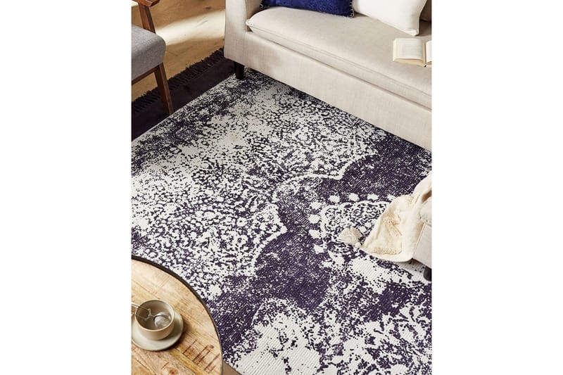 Matta Akarsu - Violett, vit, 140x200 cm - Textil & mattor - Mattor - Modern matta - Viskosmatta & konstsilkesmatta