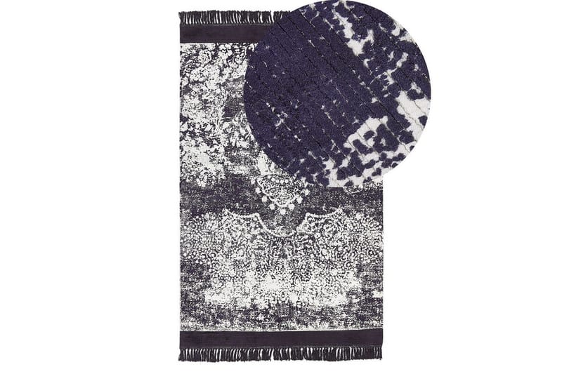 Matta Akarsu - Violett, vit, 140x200 cm - Textil & mattor - Mattor - Modern matta - Viskosmatta & konstsilkesmatta
