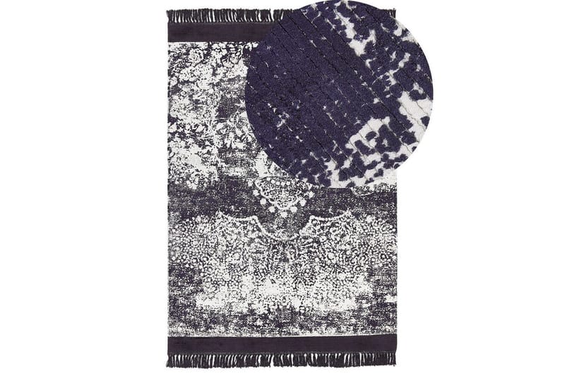 Matta Akarsu - Violett, vit, 160x230 cm - Textil & mattor - Mattor - Modern matta - Viskosmatta & konstsilkesmatta