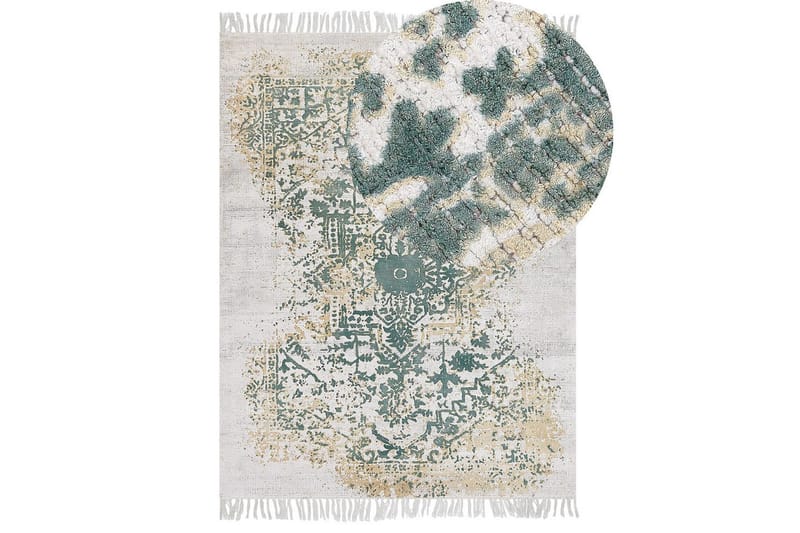Matta Boyali - Beige, Grön, 160x230 cm - Textil & mattor - Mattor - Modern matta - Viskosmatta & konstsilkesmatta