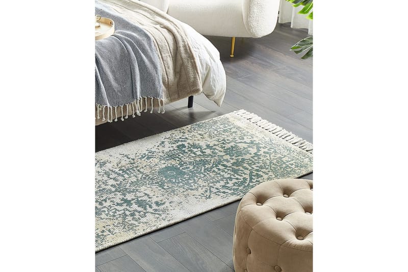 Matta Boyali - Beige, Grön, 80x150 cm - Textil & mattor - Mattor - Modern matta - Viskosmatta & konstsilkesmatta