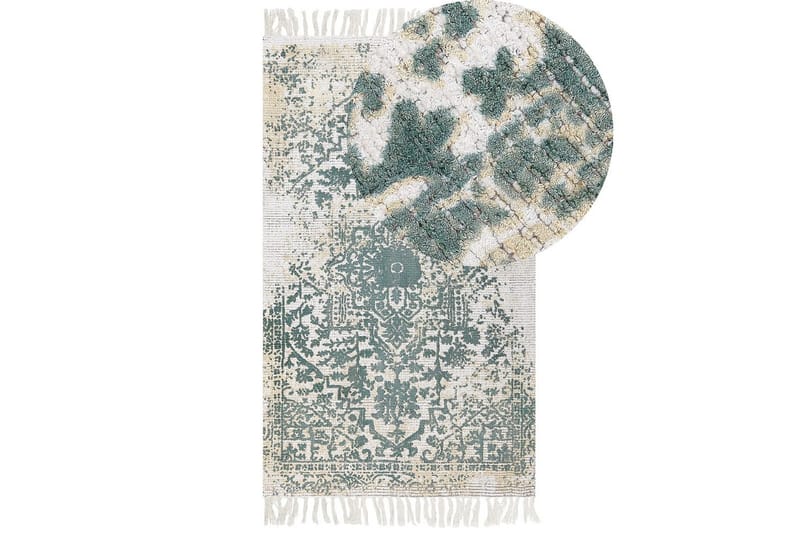 Matta Boyali - Beige, Grön, 80x150 cm - Textil & mattor - Mattor - Modern matta - Viskosmatta & konstsilkesmatta