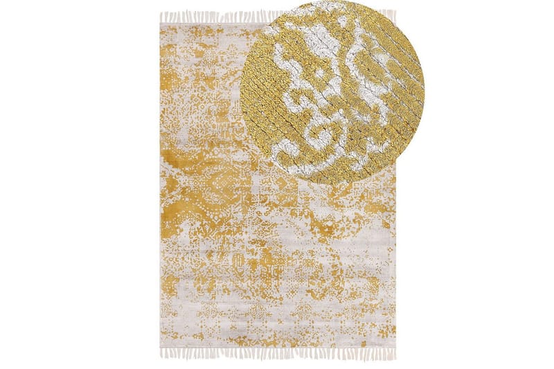 Matta Boyali - Beige, gul, 140x200 cm - Textil & mattor - Mattor - Modern matta - Viskosmatta & konstsilkesmatta