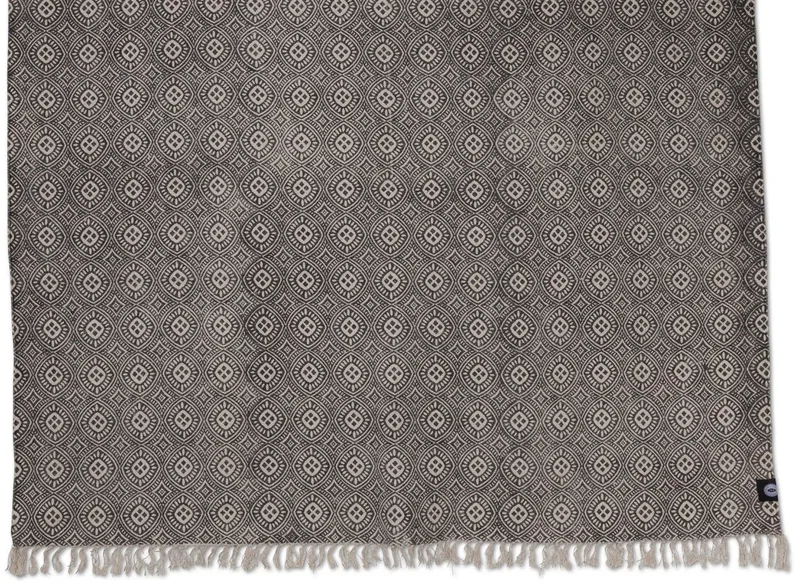 Matta Bristol Stentvättad Bomull 160 cm Rund - svart och beige - Textil & mattor - Mattor - Modern matta - Bomullsmatta