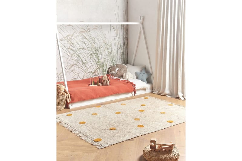 Matta Dardere - Beige, gul - Textil & mattor - Mattor - Modern matta - Bomullsmatta