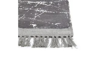 Matta Hanli - Grå, vit, 140x200 cm - Textil & mattor - Mattor - Modern matta - Viskosmatta & konstsilkesmatta