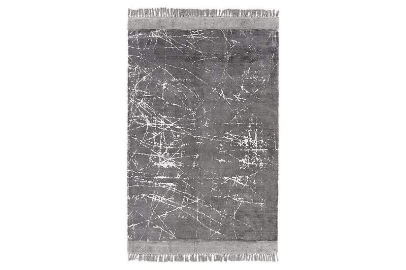 Matta Hanli - Grå, vit, 140x200 cm - Textil & mattor - Mattor - Modern matta - Viskosmatta & konstsilkesmatta