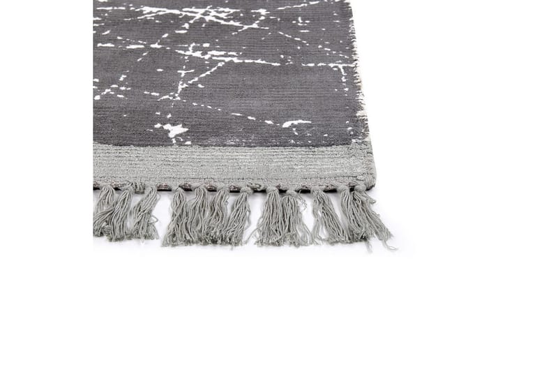 Matta Hanli - Grå, vit, 80x150 cm - Textil & mattor - Mattor - Modern matta - Viskosmatta & konstsilkesmatta
