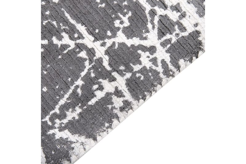 Matta Hanli - Grå, vit, 80x150 cm - Textil & mattor - Mattor - Modern matta - Viskosmatta & konstsilkesmatta
