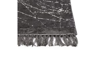 Matta Hanli - Mörkgrå, vit, 140x200 cm - Textil & mattor - Mattor - Modern matta - Viskosmatta & konstsilkesmatta