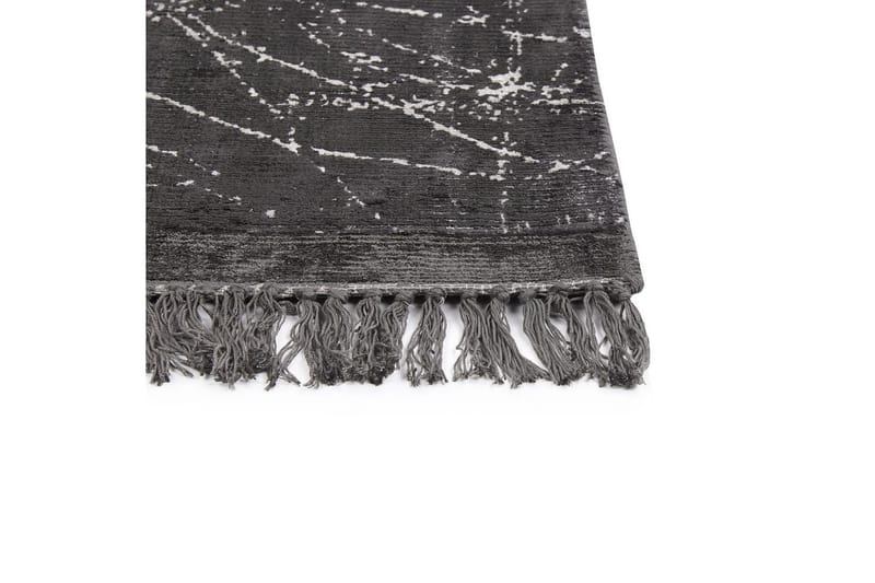 Matta Hanli - Mörkgrå, vit, 140x200 cm - Textil & mattor - Mattor - Modern matta - Viskosmatta & konstsilkesmatta