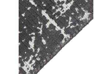 Matta Hanli - Mörkgrå, vit, 80x150 cm - Textil & mattor - Mattor - Modern matta - Viskosmatta & konstsilkesmatta
