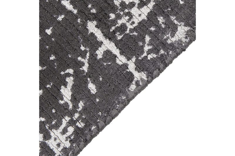 Matta Hanli - Mörkgrå, vit, 80x150 cm - Textil & mattor - Mattor - Modern matta - Viskosmatta & konstsilkesmatta