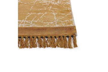 Matta Hanli - Orange, Vit, 140x200 cm - Textil & mattor - Mattor - Modern matta - Viskosmatta & konstsilkesmatta